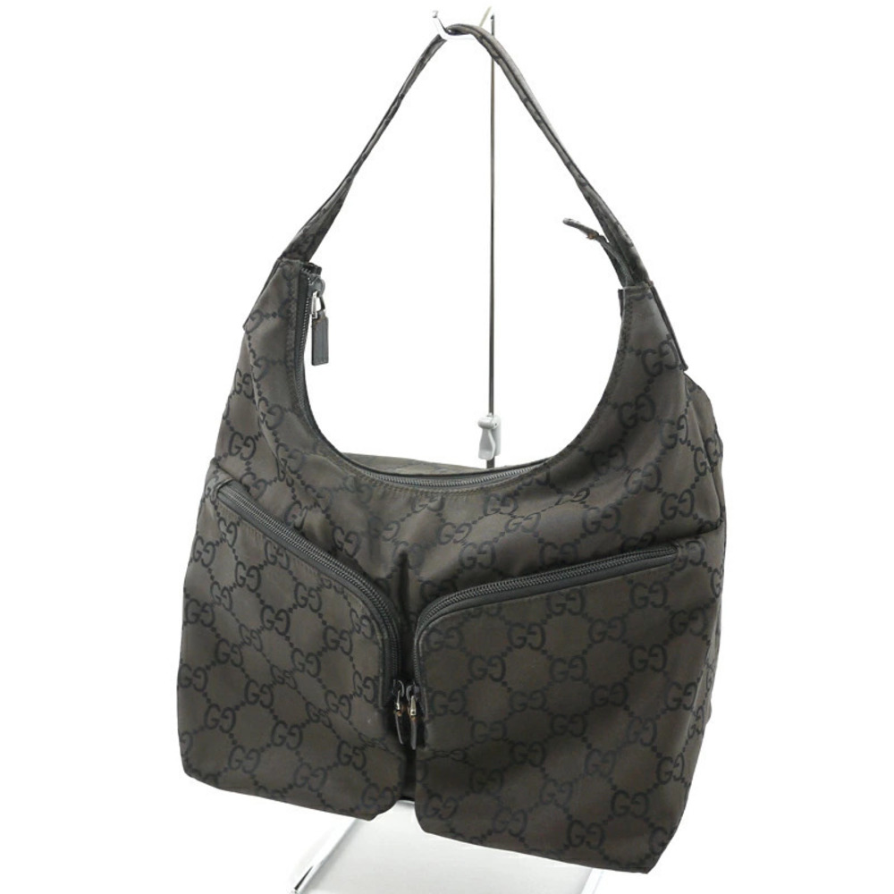 Gucci GG Canvas Shoulder Bag Brown